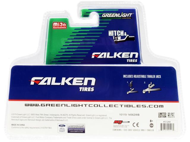 2017 Ford F-150 Pickup Truck & Aerovault Trailer 'Falken Tires' Ltd Ed to 2,760 pcs 1/64 Diecast Model Car by Greenlight