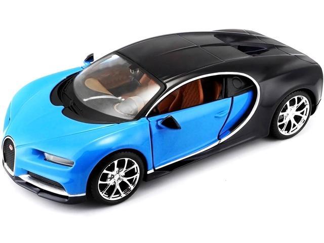 Bugatti Chiron Blue and Dark Blue 1/24 Diecast Model Car by Maisto