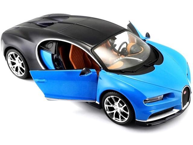 Bugatti Chiron Blue and Dark Blue 1/24 Diecast Model Car by Maisto