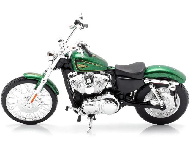 2013 Harley Davidson XL 1200V Seventy Two Green Motorcycle Model 1/12 by Maisto