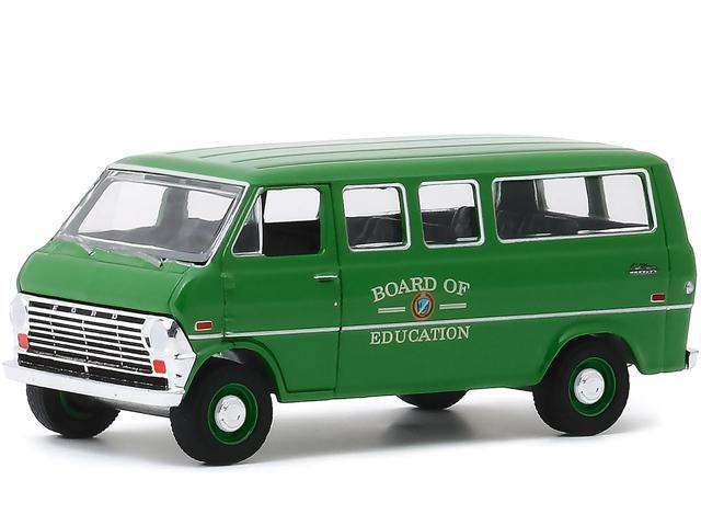 1970 Ford Club Wagon Van Green 'Board of Education' 'Hobby Exclusive' 1/64 Diecast Model by Greenlight