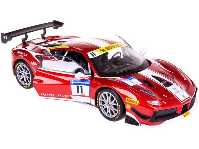 Ferrari 488 Challenge #11 Candy Red with White Stripes 'Ferrari Racing' 1/24 Diecast Model Car by Bburago