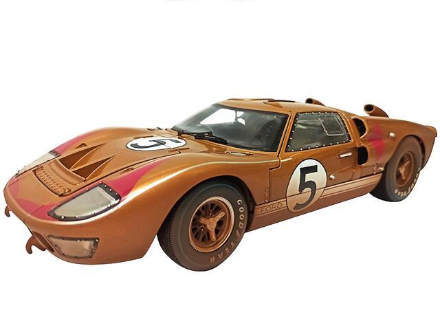 1966 Ford GT-40 MK II #5 Gold After Race (Dirty Version) 1/18 Diecast Model Car by Shelby Collectibles