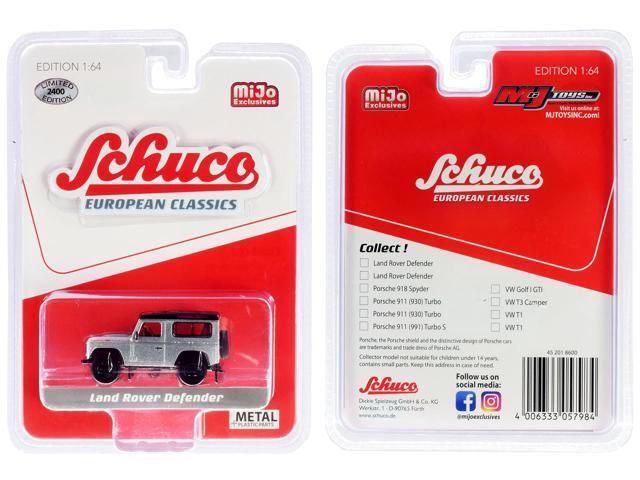 Land Rover Defender Silver 'European Classics' Series Limited Edition to 2,400 pieces 1/64 Diecast Model Car by Schuco