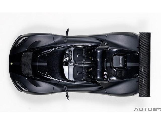 Lotus 3-Eleven Matt Black with Gloss Black Accents 1/18 Model Car by Autoart