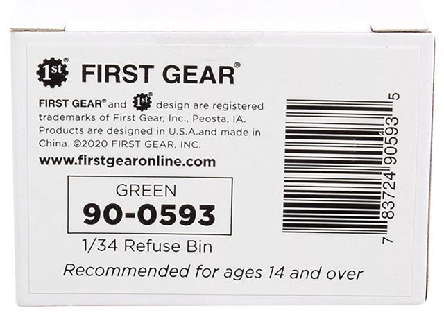 Refuse Trash Bin Green 1/34 Diecast Model by First Gear