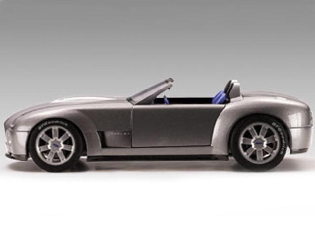 Ford Shelby Cobra Concept Tungsten Silver Metallic with Gray Stripes 1/64 Model Car by Autoart