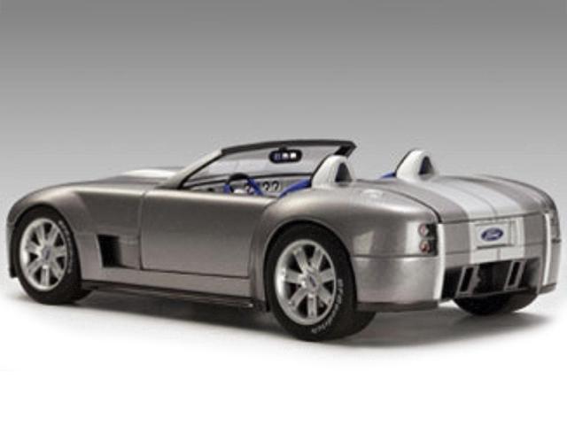 Ford Shelby Cobra Concept Tungsten Silver Metallic with Gray Stripes 1/64 Model Car by Autoart