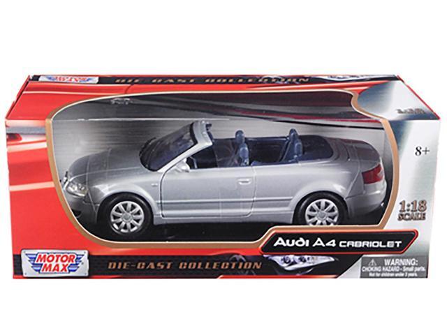 2004 Audi A4 Cabriolet Silver 1/18 Diecast Model Car by Motormax