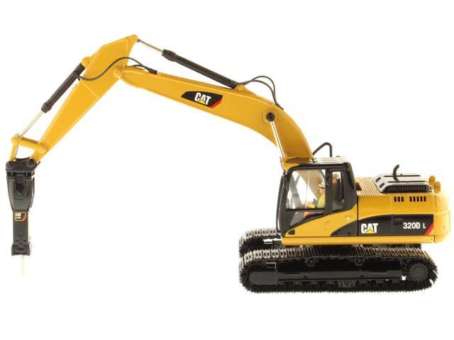 CAT Caterpillar 320D L Hydraulic Excavator with Hammer and Operator 'Core Classics Series' 1/50 Model by Diecast Masters