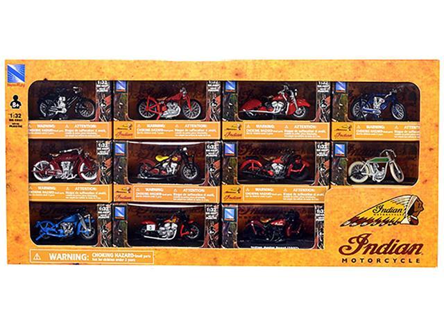 'Indian Motorcycle' Set of 11 pieces 1/32 Diecast Motorcycle Models by New Ray