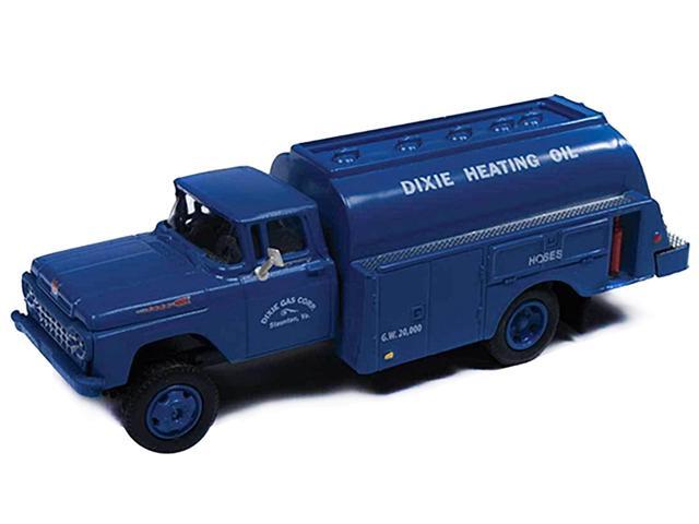 1960 Ford Tank Truck 'Dixie Gas Corp.' Blue 1/87 (HO) Scale Model by Classic Metal Works