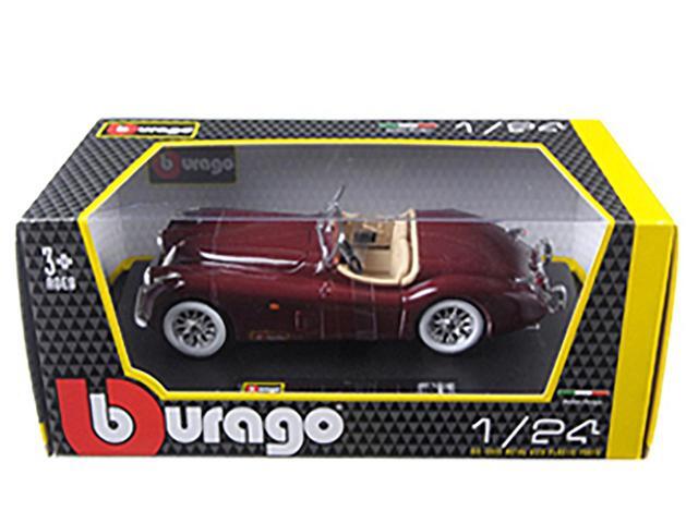 1951 Jaguar XK 120 Roadster Burgundy 1/24 Diecast Model Car by Bburago