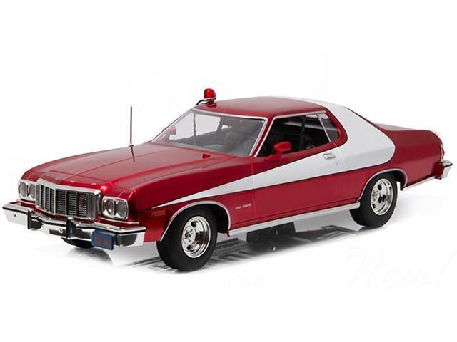 1976 Ford Gran Torino 'Starsky and Hutch' Red Chrome Edition (TV Series 1975-79) 1/18 Diecast Model Car by Greenlight