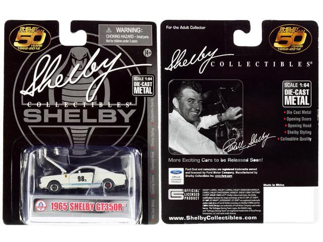 1965 Ford Mustang Shelby GT350R #98B 'Terlingua Racing Team' White w/Blue Stripes 1/64 Diecast Model Car by Shelby Collectibles