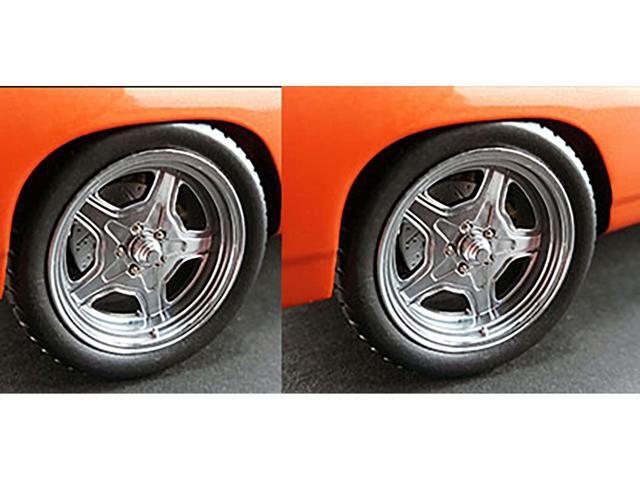 Street Fighter Mag Wheel and Tire Set of 4 pieces from '1970 Plymouth RoadRunner 'The Hammer' 'Fast & Furious' Movie 1/18 by GMP