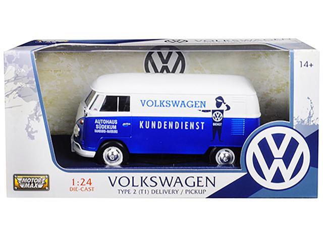 Volkswagen Type 2 (T1) Delivery Van Autohaus Sudekum 'Kundendienst' Candy Blue & White 1/24 Diecast Model by Motormax