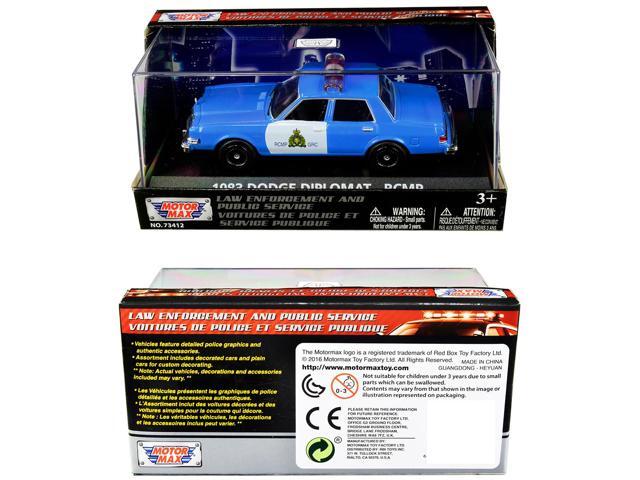 1983 Dodge Diplomat 'Royal Canadian Mounted Police' (RCMP) Light Blue and White 1/43 Diecast Model Car by Motormax