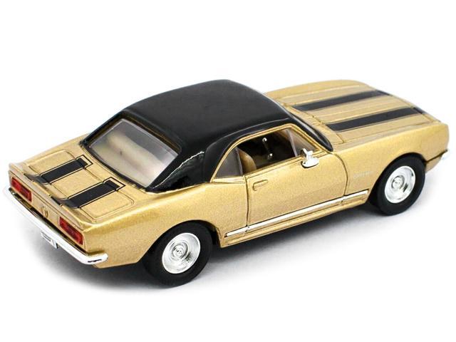 1967 Chevrolet Camaro Z-28 Gold with Black Stripes and Black Top 1/43 Diecast Model Car by Road Signature