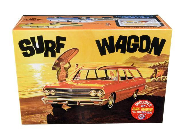 Skill 2 Model Kit 1965 Chevrolet Chevelle /Surf Wagon/ with Two Surf Boards 4 in 1 Kit 1/25 Scale Model by AMT'''