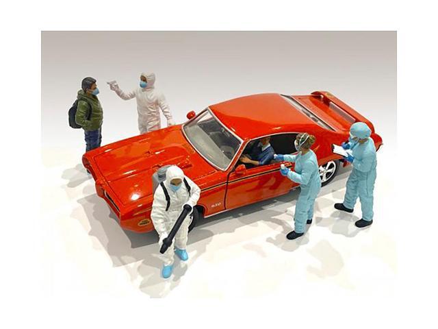 Hazmat Crew 6 piece Figurine Set for 1/18 Scale Models by American Diorama