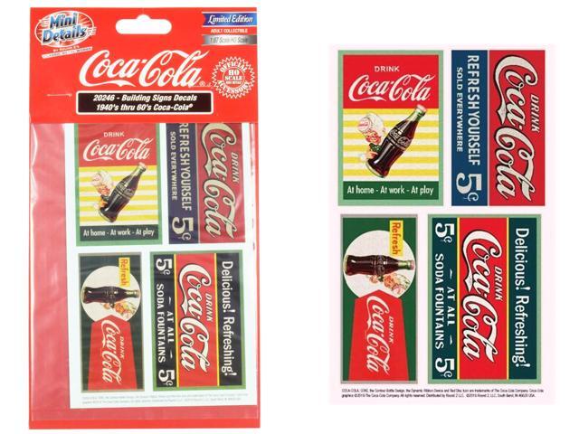 1940's Thru 1960's 'Coca-Cola' Building Signs Decals for 1/87 (HO) Scale Models by Classic Metal Works