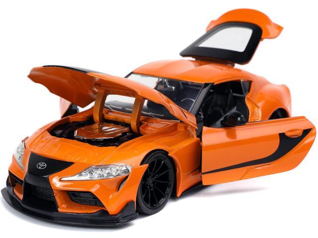 Toyota Supra Orange with Black Stripes /Fast & Furious 9 F9/ (2021) Movie 1/24 Diecast Model Car by Jada'''