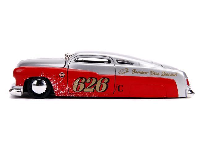 1951 Mercury Silver and Red #626 /Holley/ /'Bomber Bros Special/' /'Bigtime Muscle/' 1/24 Diecast Model Car by Jada'''