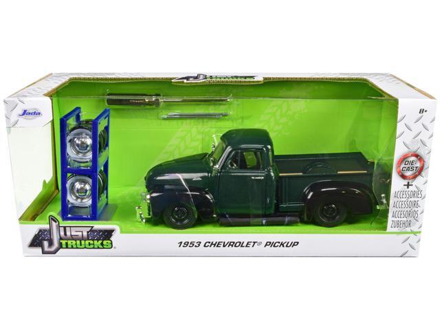 1953 Chevrolet 3100 Pickup Truck Green with Extra Wheels /Just Trucks/ Series 1/24 Diecast Model Car by Jada'''
