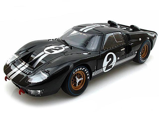 1966 Ford GT-40 MK II #2 Black 1/18 Diecast Model Car by Shelby Collectibles