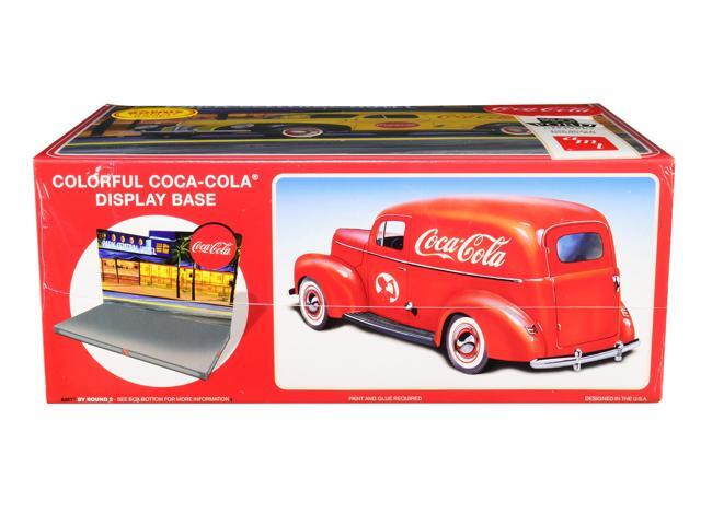 Skill 3 Model Kit 1940 Ford Sedan Delivery Van 'Coca-Cola' with Display Base 1/25 Scale Model by AMT