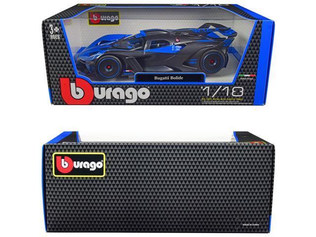 Bugatti Bolide Blue and Carbon Gray 1/18 Diecast Model Car by Bburago