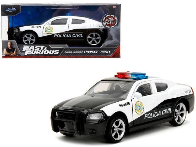2006 Dodge Charger Police Black and White 'Policia Civil' 'Fast & Furious' Series 1/32 Diecast Model Car by Jada