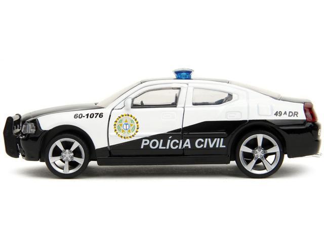 2006 Dodge Charger Police Black and White 'Policia Civil' 'Fast & Furious' Series 1/32 Diecast Model Car by Jada