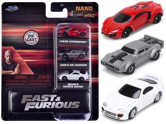 'Fast & Furious' Movie 3 piece Set Series 4 'Nano Hollywood Rides' Series Diecast Model Cars by Jada