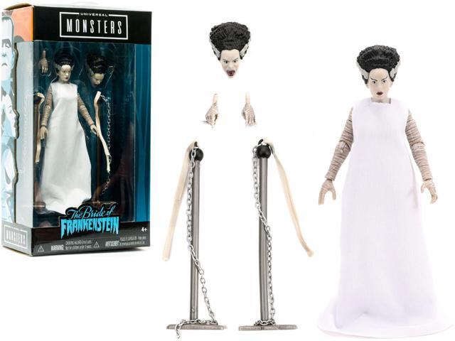 The Bride of Frankenstein 6' Moveable Figurine with Chains and Alternate Head and Hands 'Universal Monsters' Series by Jada