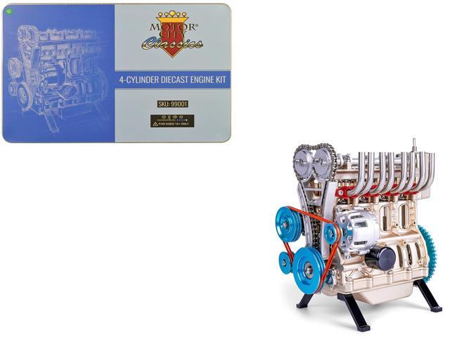 Model Kit 4-Cylinder Die-Cast Engine Model Kit by Motor City Classics