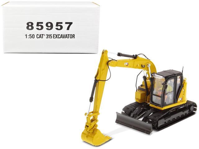 CAT Caterpillar 315 Track Type Hydraulic Excavator Yellow with Operator 'High Line' Series 1/50 Diecast Model by Diecast Masters