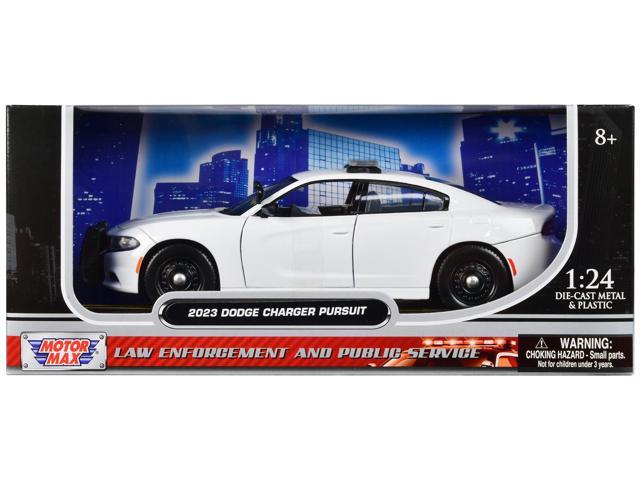 2023 Dodge Charger Pursuit Police Car Plain White 'Law Enforcement and Public Service' Series 1/24 Diecast Model Car by Motormax