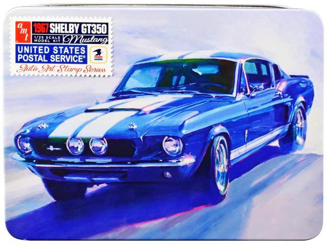 Skill 2 Model Kit 1967 Shelby Mustang GT350 USPS (United States Postal Service) 'Auto Art Stamp Series' 1/25 Scale Model by AMT