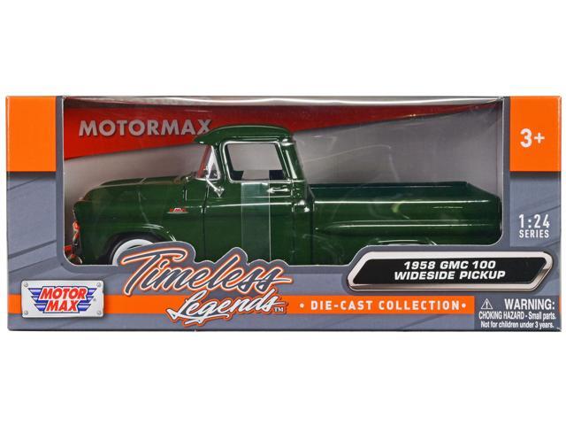 1958 GMC 100 Wideside Pickup Truck Green 'Timeless Legends' Series 1/24 Diecast Model Car by Motormax