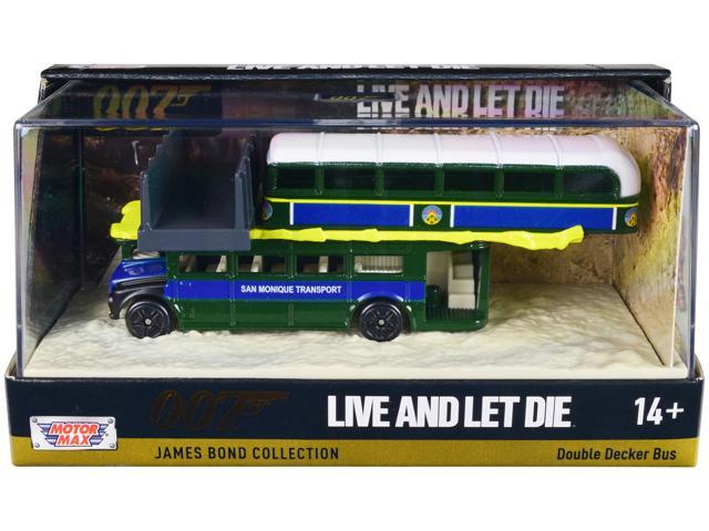 Double Decker Bus 'San Monique Transport' James Bond 007 'Live and Let Die' (1973) Movie w/Display Diecast Model by Motormax