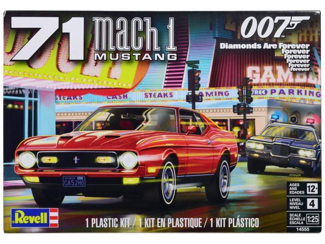 Level 4 Model Kit 1971 Ford Mustang Mach 1 James Bond 007 'Diamonds Are Forever' (1971) Movie 1/25 Scale Model by Revell