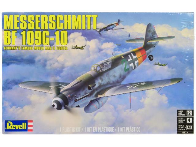 Level 4 Model Kit Messerschmitt Bf 109G-10 Fighter Aircraft 'Germany's Famous World War II Fighter' 1/48 Scale Model by Revell
