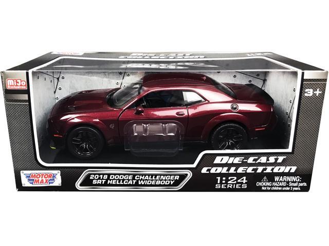 2018 Dodge Challenger SRT Hellcat Widebody Burgundy Metallic 'Die-Cast Collection' Series 1/24 Diecast Model Car by Motormax
