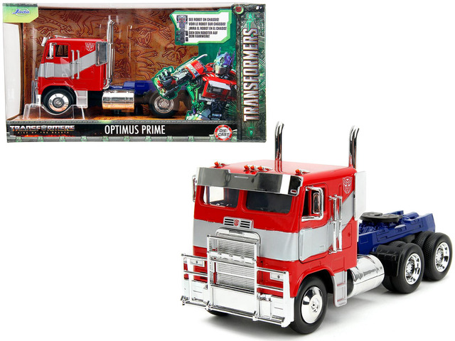 Optimus Prime Truck Red and Blue w/Silver Stripes 'Transformers: Rise of the Beasts' (2023) Movie Diecast Model Car by Jada