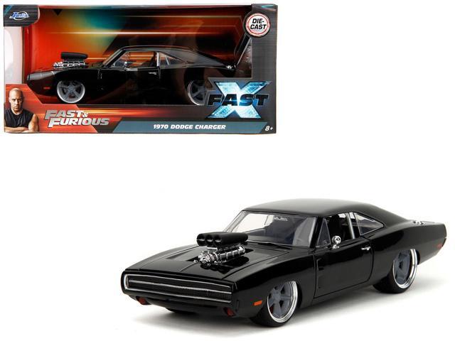 1970 Dodge Charger R/T Black 'Fast X' (2023) Movie 'Fast & Furious' Series 1/24 Diecast Model Car by Jada