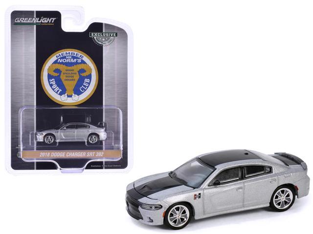 2018 Dodge Charger SRT 392 Silver Metallic w/Black Stripe 'Mr. Norm Heritage GSS Charger' 1/64 Diecast Model Car by Greenlight