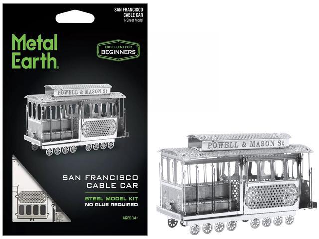 Model Kit San Francisco Cable Car 'Powel & Mason St' (Easy Difficulty) Steel Model by Metal Earth