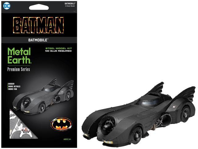 Model Kit 1989 Batmobile Black 'Batman' (1989) Movie (Challenging Difficulty) Steel Model by Metal Earth